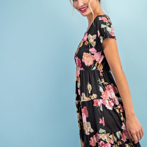 Floral Tiered Dress - Picture 6 of 8